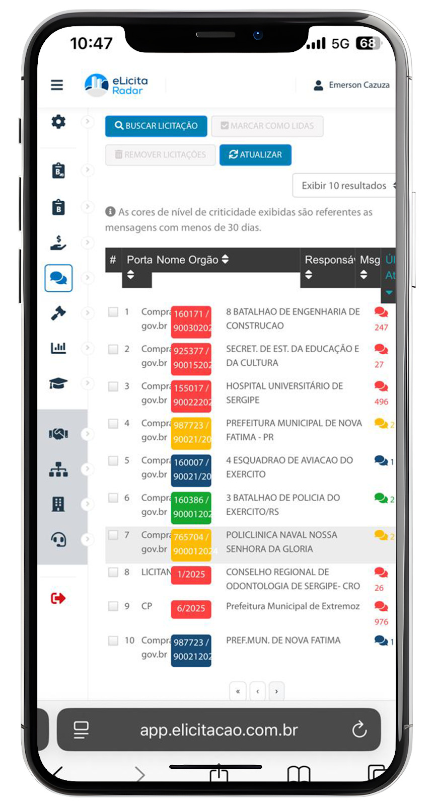 notificacoes-elicita-radar eLicitaRadar: monitoramento inteligente de licitações